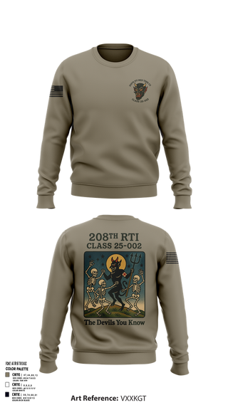 Crew Neck Sweatshirt, 208th RTI MED TRNG CO Class 25-002, , Teamtime, Team time, sublimation, custom sports apparel, team uniforms, spirit wear, spiritwear, sports uniforms, custom shirts, team store, custom team store, fundraiser sports, apparel fundraiser