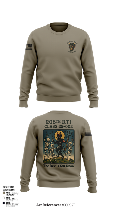 208th RTI MED TRNG CO Class 25-002 54968999 Crew Neck Sweatshirt - 101