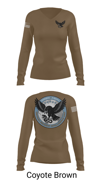 Critical Incident Intelligence Unit 55950160 Women's Long Sleeve V-neck Shirt - 16