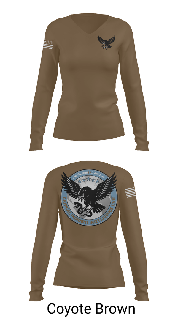Womens Long Sleeve Vneck Shirt, Critical Incident Intelligence Unit, , Teamtime, Team time, sublimation, custom sports apparel, team uniforms, spirit wear, spiritwear, sports uniforms, custom shirts, team store, custom team store, fundraiser sports, apparel fundraiser