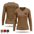 161 MDG MED Women's Long Sleeve V-neck Shirt - 1