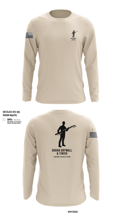 Duran Drywall & Finish 29256539 Long Sleeve Performance Shirt 100