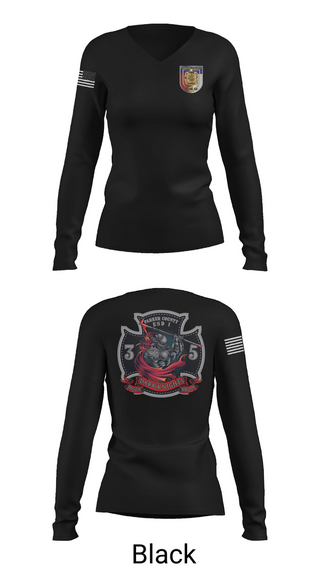 Womens Long Sleeve Vneck Shirt, Truck 35, , Teamtime, Team time, sublimation, custom sports apparel, team uniforms, spirit wear, spiritwear, sports uniforms, custom shirts, team store, custom team store, fundraiser sports, apparel fundraiser