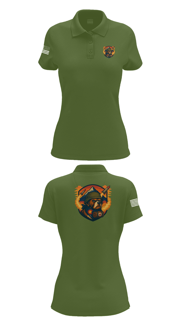 Womens Short Sleeve Performance Polo, 10th Field Hospital (FWD), , Teamtime, Team time, sublimation, custom sports apparel, team uniforms, spirit wear, spiritwear, sports uniforms, custom shirts, team store, custom team store, fundraiser sports, apparel fundraiser