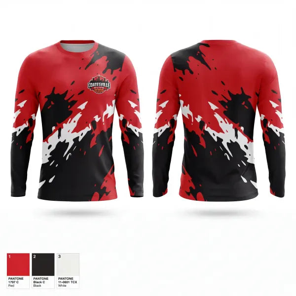 Long Sleeve Performance Shirt, Coatesville Elite, Men's Basketball, Teamtime, Team time, sublimation, custom sports apparel, team uniforms, spirit wear, spiritwear, sports uniforms, custom shirts, team store, custom team store, fundraiser sports, apparel fundraiser