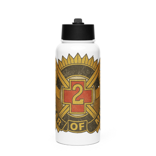 2nd Medical BDE 87997512 Stainless Steel Water Bottle with a Straw Lid