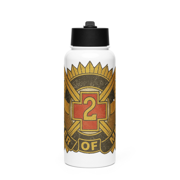 2nd Medical BDE 87997512 Stainless Steel Water Bottle with a Straw Lid