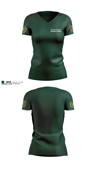 Womens Short Sleeve Vneck Shirt, Taylor County Sheriff’s Office, Police, Teamtime, Team time, sublimation, custom sports apparel, team uniforms, spirit wear, spiritwear, sports uniforms, custom shirts, team store, custom team store, fundraiser sports, apparel fundraiser