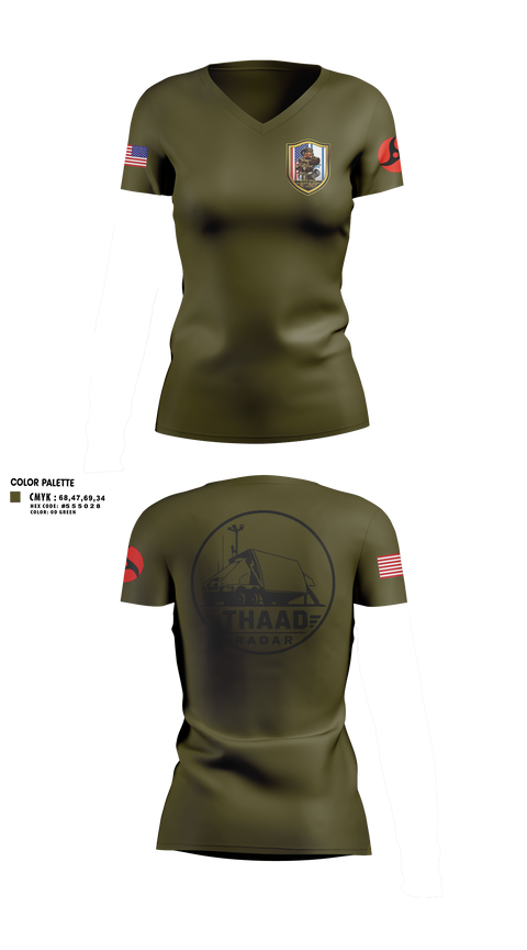 Womens Short Sleeve Vneck Shirt, 13th MDB, Army, Teamtime, Team time, sublimation, custom sports apparel, team uniforms, spirit wear, spiritwear, sports uniforms, custom shirts, team store, custom team store, fundraiser sports, apparel fundraiser