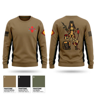 Crew Neck Sweatshirt, 179 HHC Medics, National Guard, Teamtime, Team time, sublimation, custom sports apparel, team uniforms, spirit wear, spiritwear, sports uniforms, custom shirts, team store, custom team store, fundraiser sports, apparel fundraiser