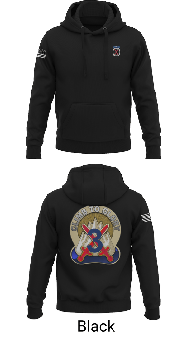 Hoodie, 3rd Brigade, 10th Mountain Division, Army, Teamtime, Team time, sublimation, custom sports apparel, team uniforms, spirit wear, spiritwear, sports uniforms, custom shirts, team store, custom team store, fundraiser sports, apparel fundraiser