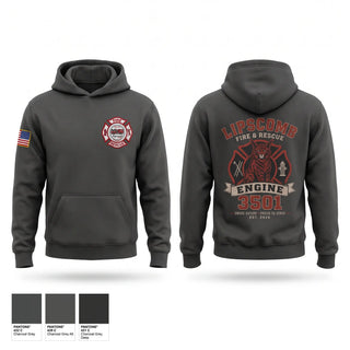 Hoodie, Lipscomb fire and rescue squad/Department, Fire Department, Teamtime, Team time, sublimation, custom sports apparel, team uniforms, spirit wear, spiritwear, sports uniforms, custom shirts, team store, custom team store, fundraiser sports, apparel fundraiser