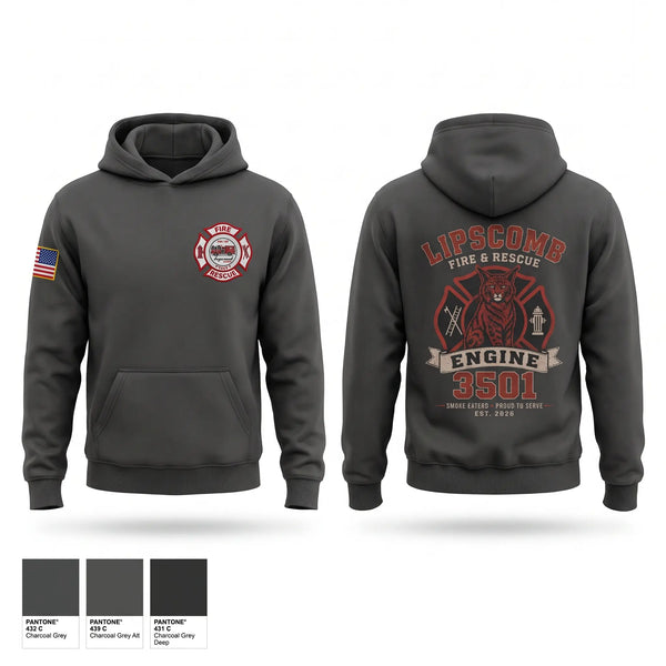 Hoodie, Lipscomb fire and rescue squad/Department, Fire Department, Teamtime, Team time, sublimation, custom sports apparel, team uniforms, spirit wear, spiritwear, sports uniforms, custom shirts, team store, custom team store, fundraiser sports, apparel fundraiser