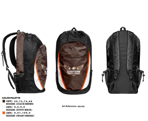 Gear Bag, Eastern Youth League, Baseball, Teamtime, Team time, sublimation, custom sports apparel, team uniforms, spirit wear, spiritwear, sports uniforms, custom shirts, team store, custom team store, fundraiser sports, apparel fundraiser