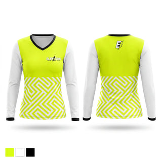 Womens Long Sleeve Vneck Shirt, ELEKTRIK ELITE TRACK CLUB, Track & Field, Teamtime, Team time, sublimation, custom sports apparel, team uniforms, spirit wear, spiritwear, sports uniforms, custom shirts, team store, custom team store, fundraiser sports, apparel fundraiser