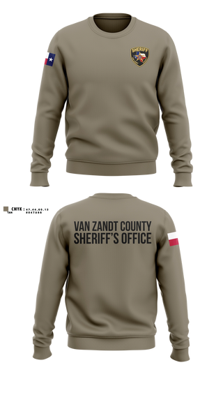 Crew Neck Sweatshirt, Van Zandt county sheriff’s office, Police, Teamtime, Team time, sublimation, custom sports apparel, team uniforms, spirit wear, spiritwear, sports uniforms, custom shirts, team store, custom team store, fundraiser sports, apparel fundraiser