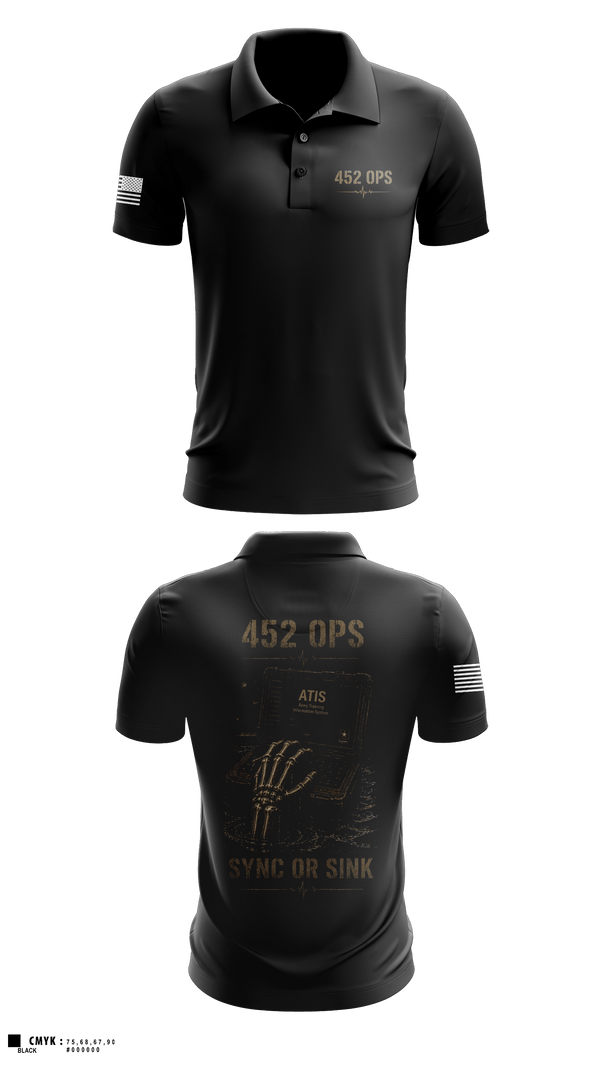 Short Sleeve Performance Polo, 452 MED DET, Army, Teamtime, Team time, sublimation, custom sports apparel, team uniforms, spirit wear, spiritwear, sports uniforms, custom shirts, team store, custom team store, fundraiser sports, apparel fundraiser