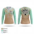 CrossFit Drums 90786319 Women's Long Sleeve V-neck Shirt - 1