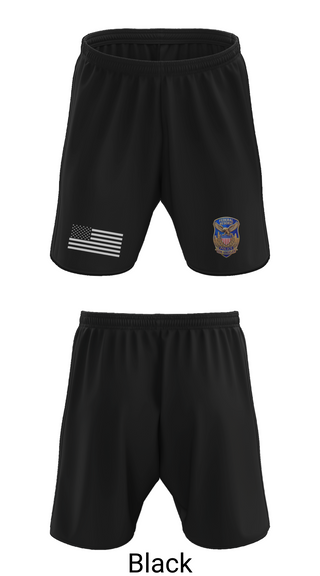 Athletic Shorts With Pockets, Federal Reserve Police DTLA, Police, Teamtime, Team time, sublimation, custom sports apparel, team uniforms, spirit wear, spiritwear, sports uniforms, custom shirts, team store, custom team store, fundraiser sports, apparel fundraiser