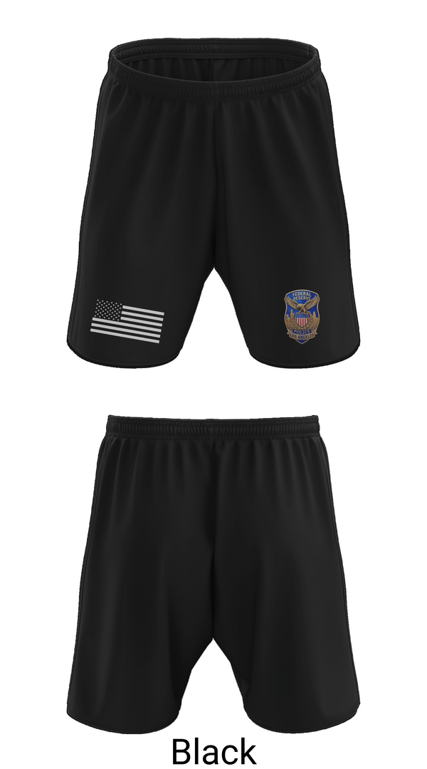 Athletic Shorts With Pockets, Federal Reserve Police DTLA, Police, Teamtime, Team time, sublimation, custom sports apparel, team uniforms, spirit wear, spiritwear, sports uniforms, custom shirts, team store, custom team store, fundraiser sports, apparel fundraiser