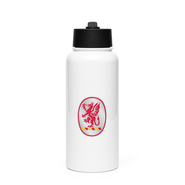 3rd Battalion 13th Field Artillery Regiment 52621930 Stainless Steel Water Bottle with a Straw Lid