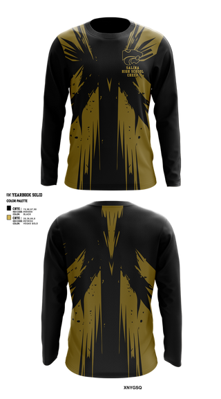 Long Sleeve Performance Shirt, Salina High School Cheer, Cheer, Teamtime, Team time, sublimation, custom sports apparel, team uniforms, spirit wear, spiritwear, sports uniforms, custom shirts, team store, custom team store, fundraiser sports, apparel fundraiser