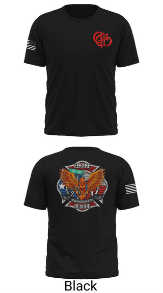 Old School Cotton Feel Shirt, Cy Creek Fire 24, Fire Department, Teamtime, Team time, sublimation, custom sports apparel, team uniforms, spirit wear, spiritwear, sports uniforms, custom shirts, team store, custom team store, fundraiser sports, apparel fundraiser