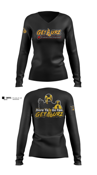 Womens Long Sleeve Vneck Shirt, StyleWith_Che, Space Force, Teamtime, Team time, sublimation, custom sports apparel, team uniforms, spirit wear, spiritwear, sports uniforms, custom shirts, team store, custom team store, fundraiser sports, apparel fundraiser