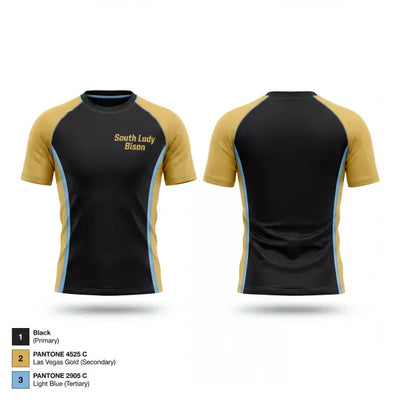 South Lady Bison 33548190 Short Sleeve Rash Guard Shirt - 1