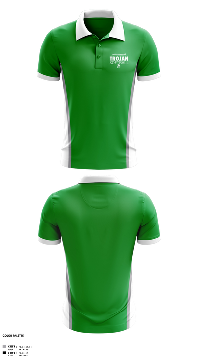 New Castle Trojans Short Sleeve Performance Polo - 3
