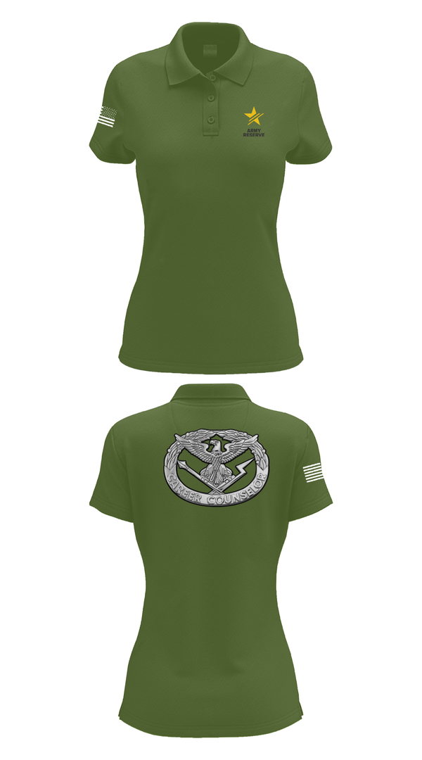 Womens Short Sleeve Performance Polo, ARCC, Army, Teamtime, Team time, sublimation, custom sports apparel, team uniforms, spirit wear, spiritwear, sports uniforms, custom shirts, team store, custom team store, fundraiser sports, apparel fundraiser