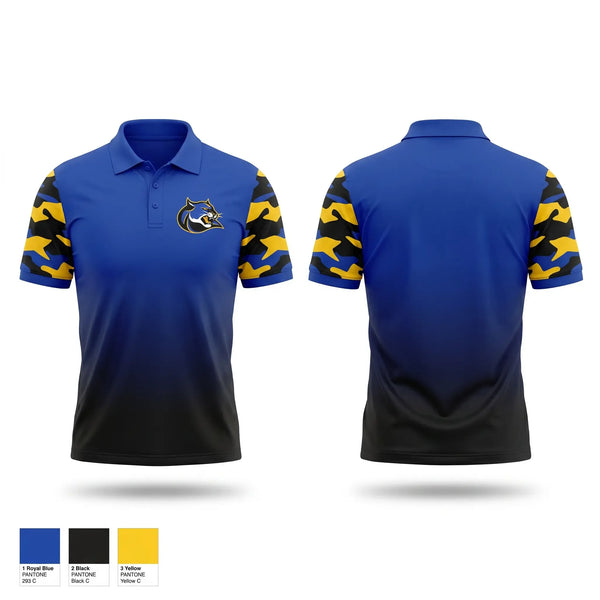 Short Sleeve Performance Polo, Dr. Henry A Wise Jr. High School, Track & Field, Teamtime, Team time, sublimation, custom sports apparel, team uniforms, spirit wear, spiritwear, sports uniforms, custom shirts, team store, custom team store, fundraiser sports, apparel fundraiser