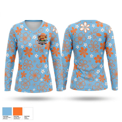 Epstien islanders Women's Long Sleeve V-neck Shirt - 1