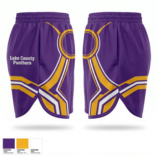 Womens Shorts, Lake County Panthers, Women's Volleyball, Teamtime, Team time, sublimation, custom sports apparel, team uniforms, spirit wear, spiritwear, sports uniforms, custom shirts, team store, custom team store, fundraiser sports, apparel fundraiser