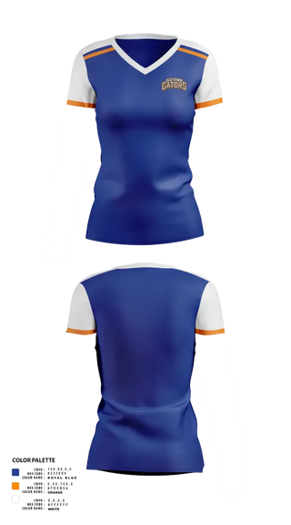 Womens Short Sleeve Vneck Shirt, Old Town Gators, , Teamtime, Team time, sublimation, custom sports apparel, team uniforms, spirit wear, spiritwear, sports uniforms, custom shirts, team store, custom team store, fundraiser sports, apparel fundraiser