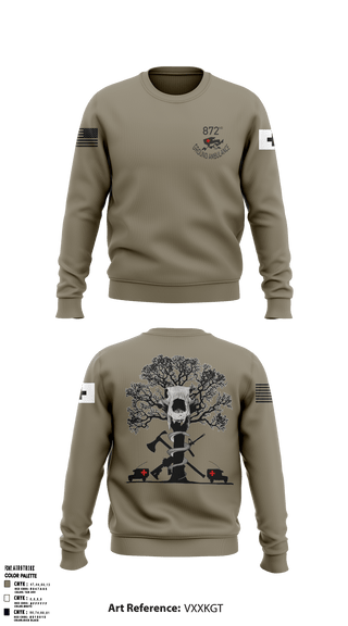 Crew Neck Sweatshirt, 872 Ground Ambulance, Army, Teamtime, Team time, sublimation, custom sports apparel, team uniforms, spirit wear, spiritwear, sports uniforms, custom shirts, team store, custom team store, fundraiser sports, apparel fundraiser