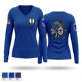 Fairchild AFB Chiefs 84120345 Women's Long Sleeve V-neck Shirt - 1