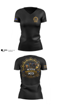 NYPD NARCOTICS K9 Women's Short Sleeve V-neck Shirt - 11