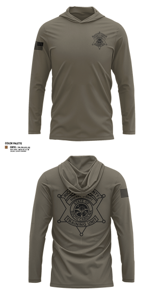 Long Sleeve Hooded Sun Shirt, Richland County Sheriff's Department Training Unit, Police, Teamtime, Team time, sublimation, custom sports apparel, team uniforms, spirit wear, spiritwear, sports uniforms, custom shirts, team store, custom team store, fundraiser sports, apparel fundraiser