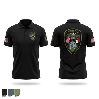 Short Sleeve Performance Polo, Fairmont Police Department, Police, Teamtime, Team time, sublimation, custom sports apparel, team uniforms, spirit wear, spiritwear, sports uniforms, custom shirts, team store, custom team store, fundraiser sports, apparel fundraiser