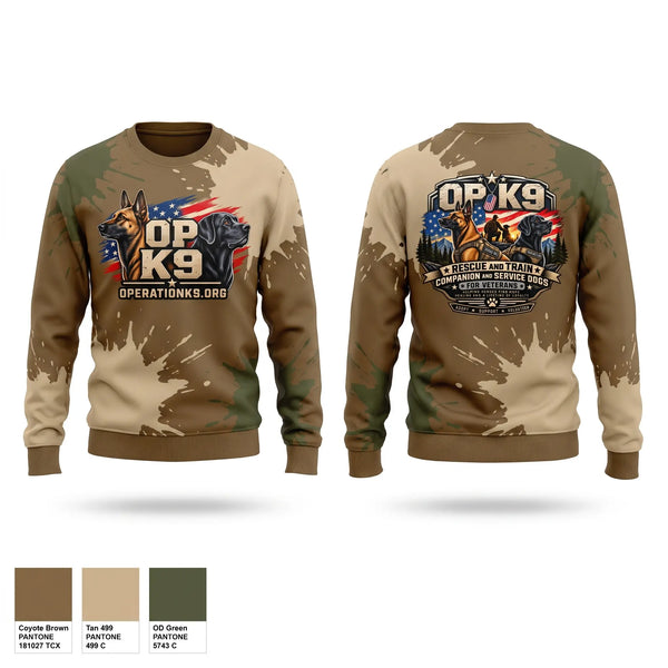 Crew Neck Sweatshirt, Operation K9, , Teamtime, Team time, sublimation, custom sports apparel, team uniforms, spirit wear, spiritwear, sports uniforms, custom shirts, team store, custom team store, fundraiser sports, apparel fundraiser