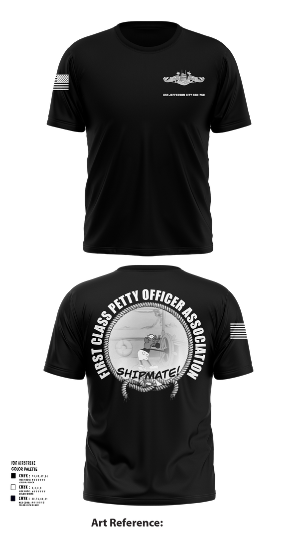 Short Sleeve Performance Shirt, USS Jefferson City FCPOA, Navy, Teamtime, Team time, sublimation, custom sports apparel, team uniforms, spirit wear, spiritwear, sports uniforms, custom shirts, team store, custom team store, fundraiser sports, apparel fundraiser