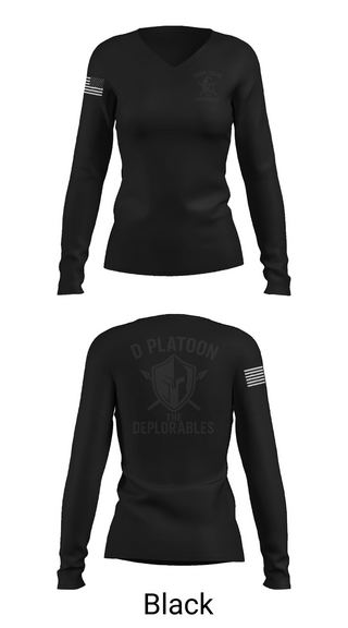 Womens Long Sleeve Vneck Shirt, D Platoon, Police, Teamtime, Team time, sublimation, custom sports apparel, team uniforms, spirit wear, spiritwear, sports uniforms, custom shirts, team store, custom team store, fundraiser sports, apparel fundraiser