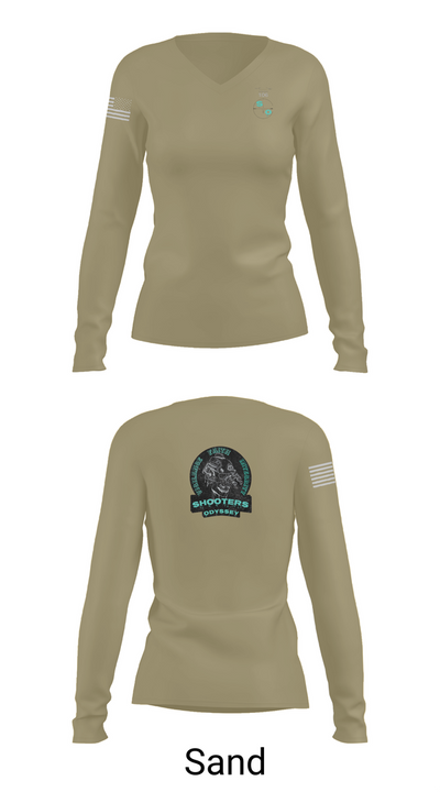 Shooters odyssey 32920312 Women's Long Sleeve V-neck Shirt - 92