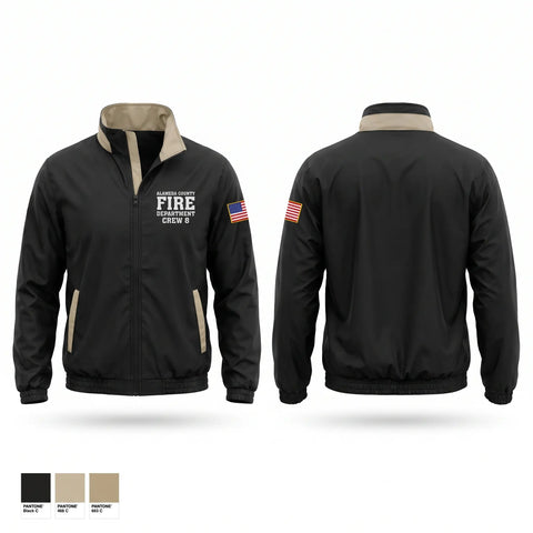 Windbreaker, Alameda County Fire Department Crew 8, Fire Department, Teamtime, Team time, sublimation, custom sports apparel, team uniforms, spirit wear, spiritwear, sports uniforms, custom shirts, team store, custom team store, fundraiser sports, apparel fundraiser