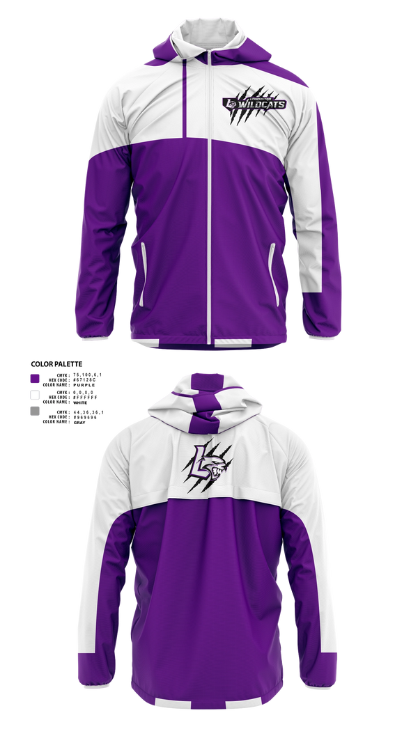Windbreaker, Louisburg Wildcat Baseball, Baseball, Teamtime, Team time, sublimation, custom sports apparel, team uniforms, spirit wear, spiritwear, sports uniforms, custom shirts, team store, custom team store, fundraiser sports, apparel fundraiser