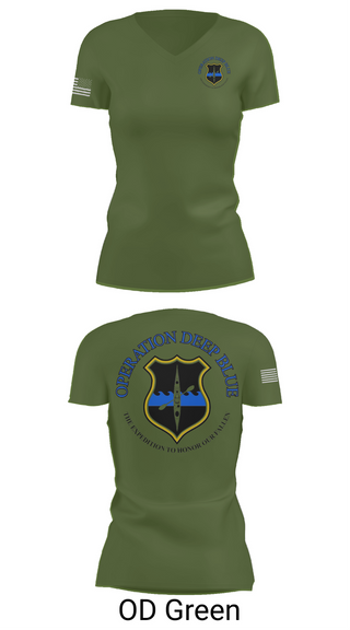 Womens Short Sleeve Vneck Shirt, Operation Deep Blue, , Teamtime, Team time, sublimation, custom sports apparel, team uniforms, spirit wear, spiritwear, sports uniforms, custom shirts, team store, custom team store, fundraiser sports, apparel fundraiser