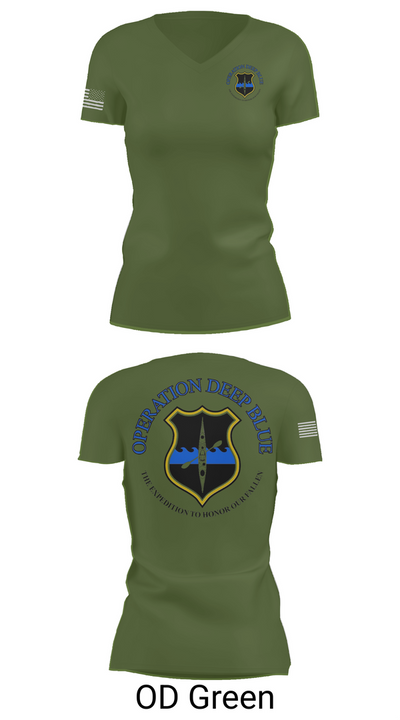 Operation Deep Blue 63620360 Women's Short Sleeve V-neck Shirt - 46