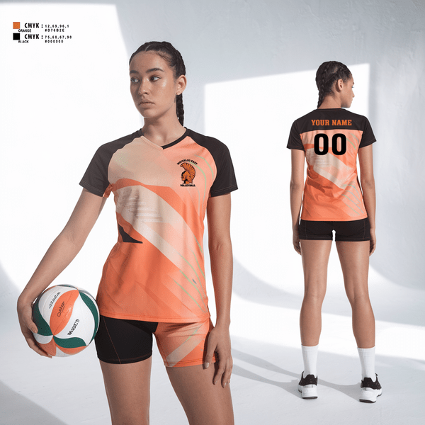 Womens Short Sleeve Vneck Shirt, Waterloo East Volleyball, Women's Volleyball, Teamtime, Team time, sublimation, custom sports apparel, team uniforms, spirit wear, spiritwear, sports uniforms, custom shirts, team store, custom team store, fundraiser sports, apparel fundraiser
