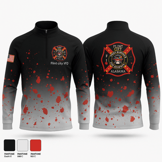 Quarter Zip Jacket, Flint city VFD, Fire Department, Teamtime, Team time, sublimation, custom sports apparel, team uniforms, spirit wear, spiritwear, sports uniforms, custom shirts, team store, custom team store, fundraiser sports, apparel fundraiser